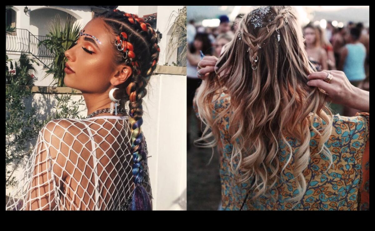 Păr blond și distracție de festival: coafuri boeme pentru iubitorii de muzică